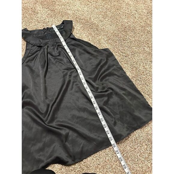 The Limited Women's XL Black High Neck Satin Sleeveless Party Blouse - Picture 3 of 5